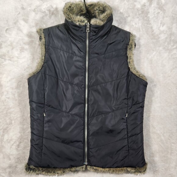 Faux Fur Reversible Vest Women's size M - Picture 4 of 7